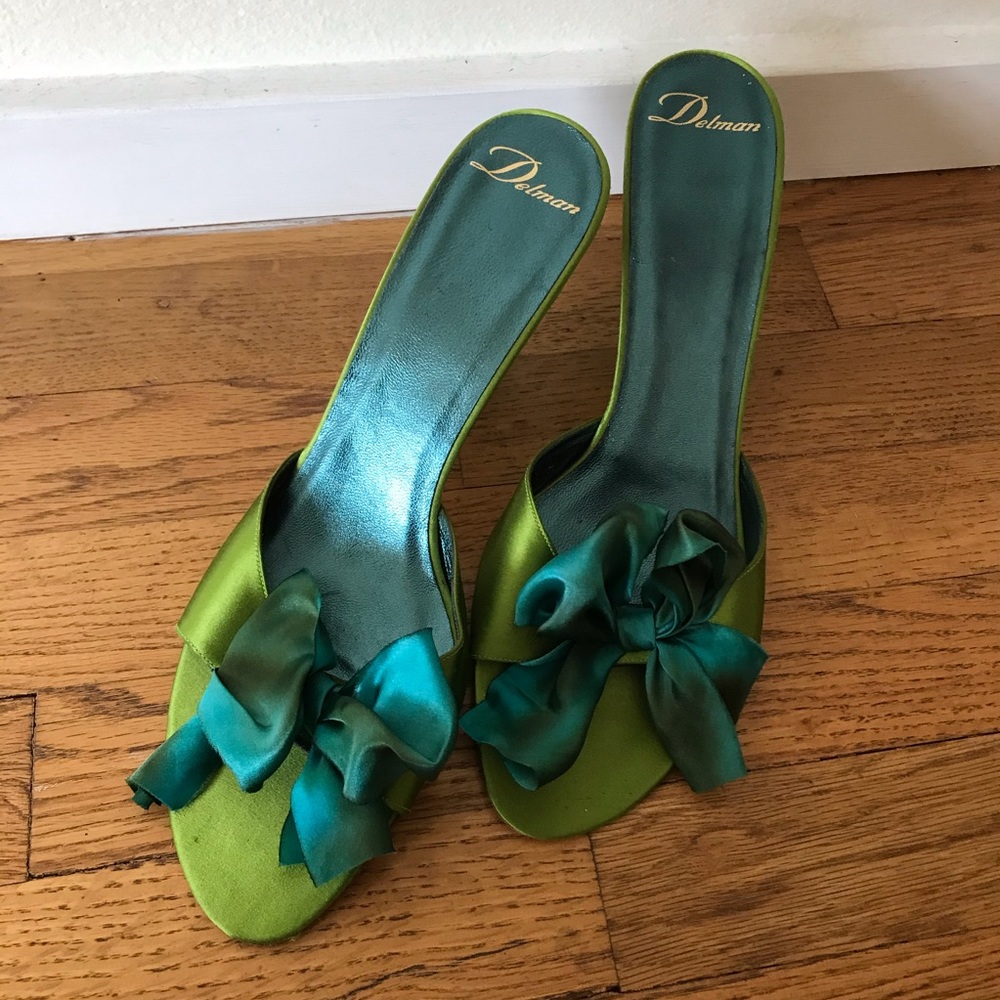 Green and blue heels